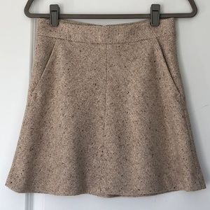 Theory Tweed Tan Skirt